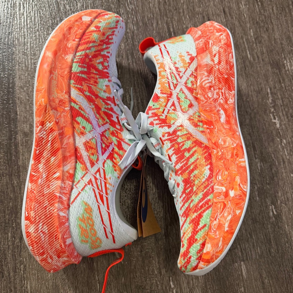 ASICS Noosa Tri 14 Running Shoes Mens Size 9 Orange Blue Multi Athletic Sneakers - Picture 7 of 8